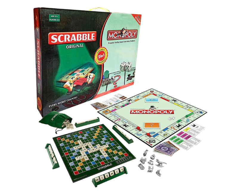 Scrabble & Monopoly 2-in-1